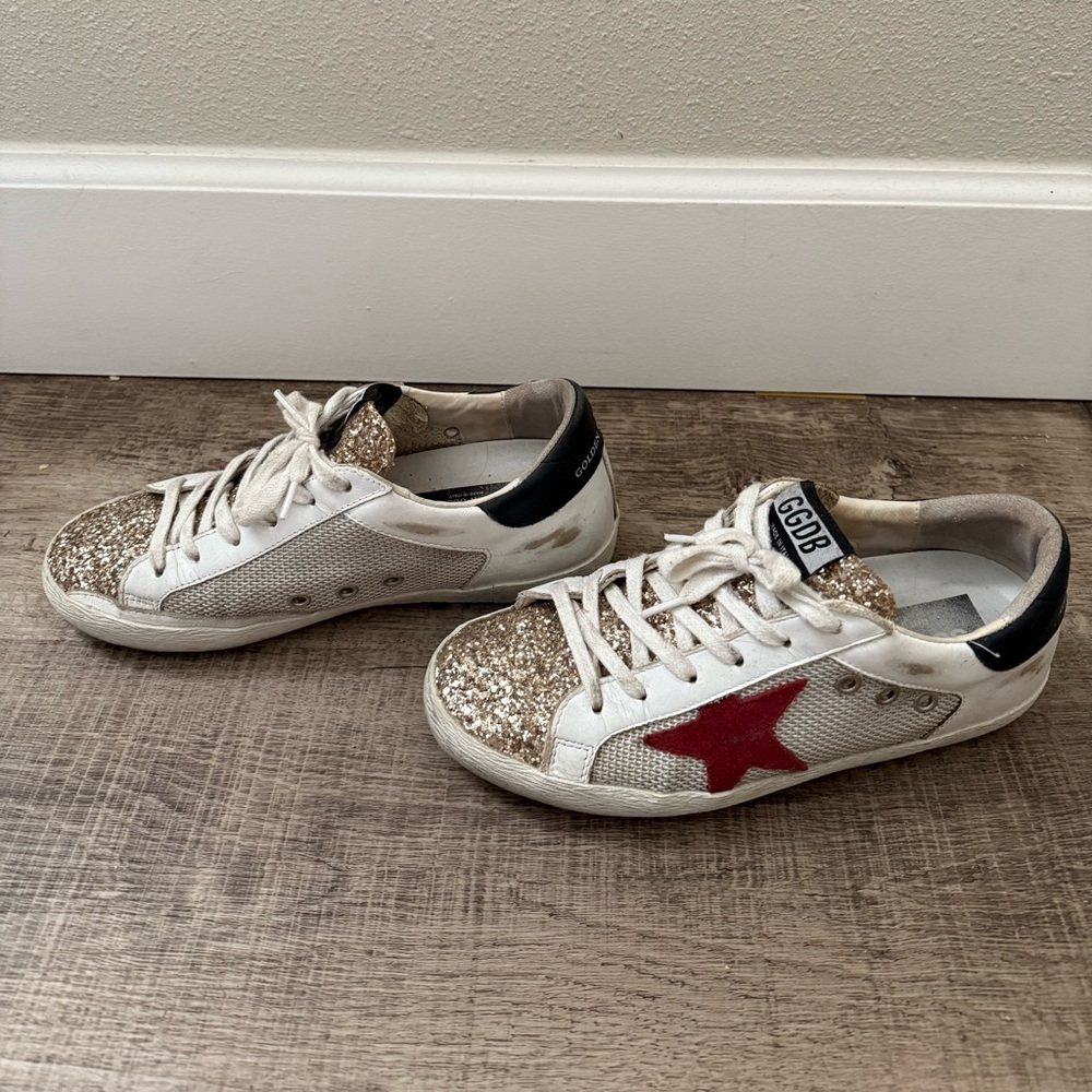 GUC Authentic Golden Goose Superstar Sneakers 37 7 - Picture 4 of 6